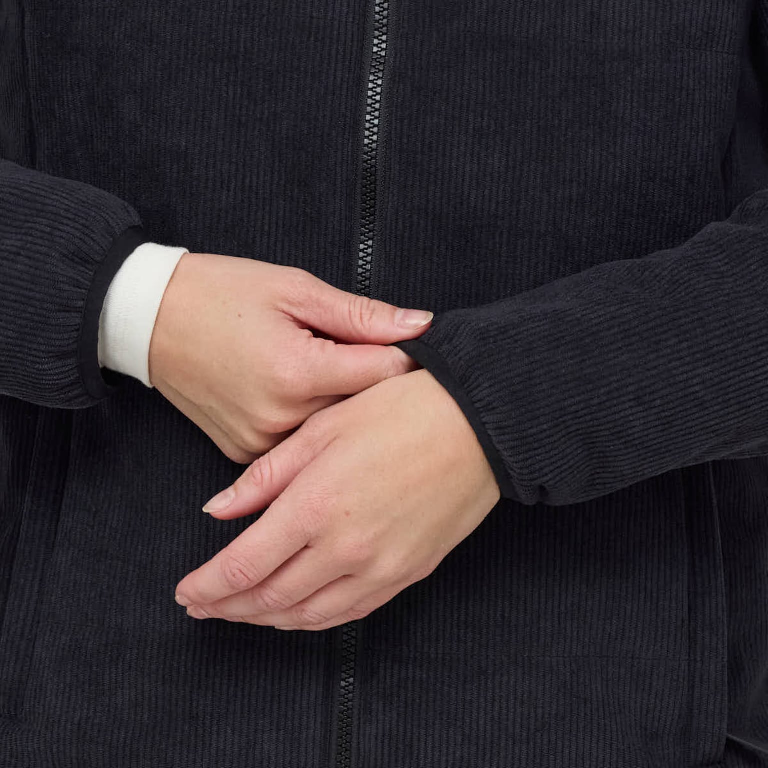Puffer Jacket, Puffer Jacket Cord All Black, Zwart, Afbeelding 5 van 6