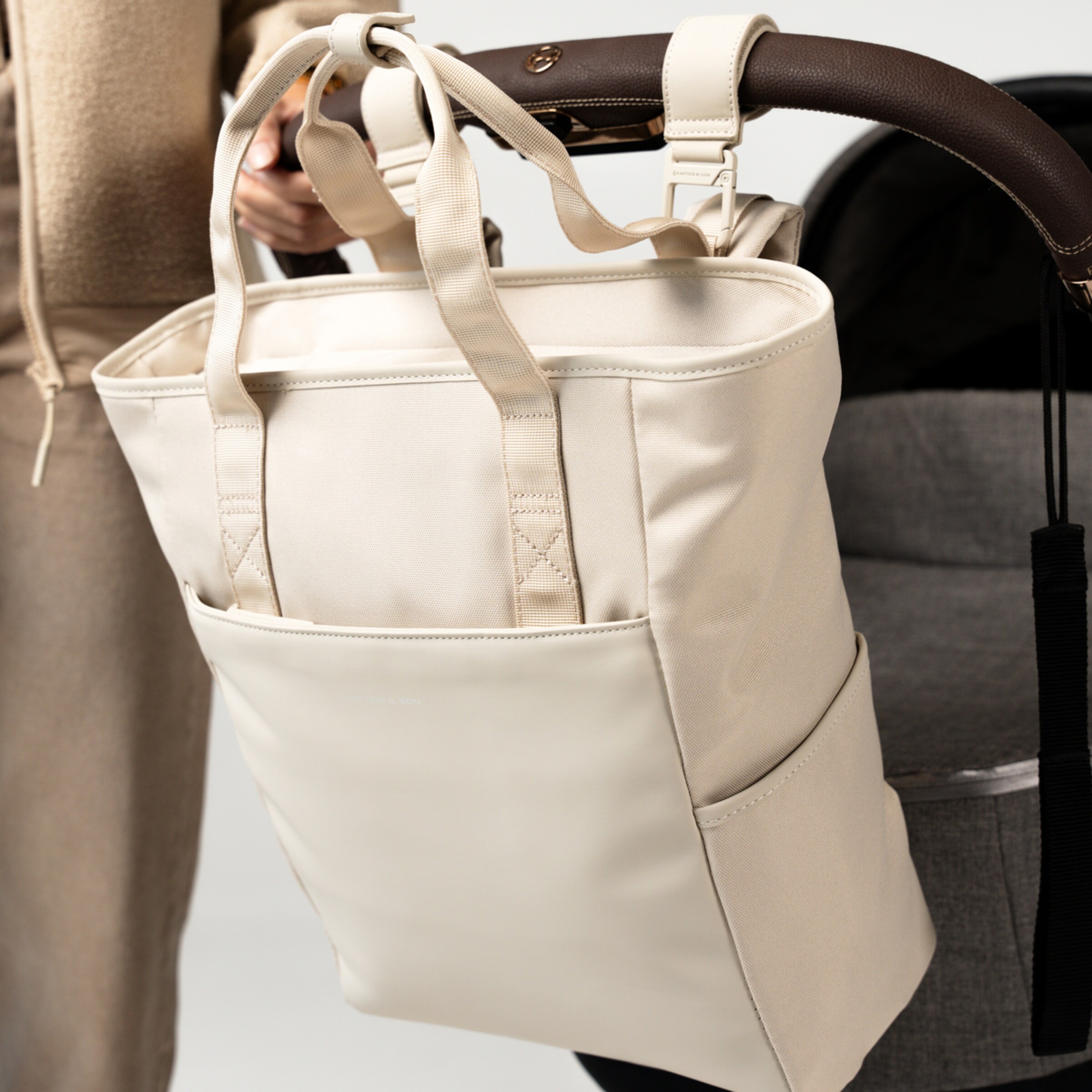 Lindby Diaper Backpack Set Sandstone