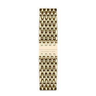 Bandjes, Woven Steel Strap Light Gold, Goud