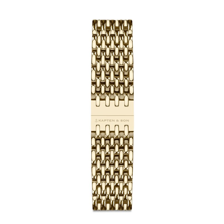 Strap, Woven Steel Strap Light Gold Gold