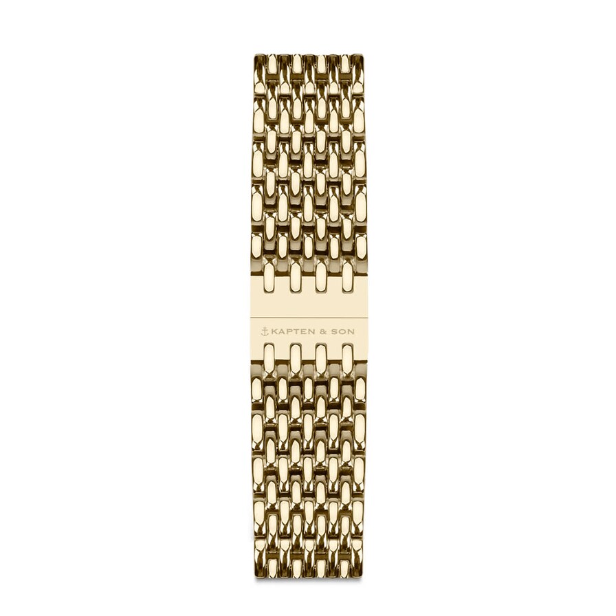 Bandjes, Woven Steel Strap Light Gold, Goud, Afbeelding 1 van 1