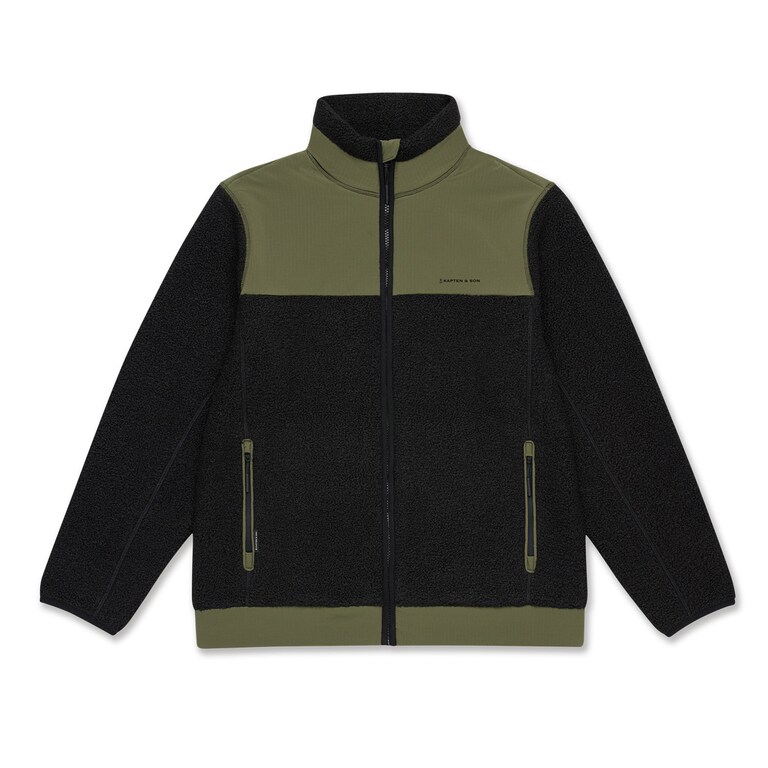 Everyday Fleece Jacket Midnight Black x Forest Green