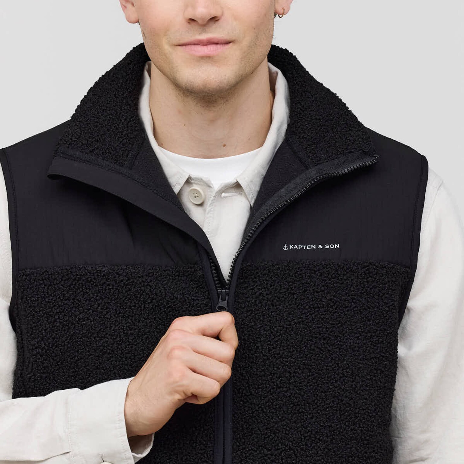 Teddy Fleece Vest, Teddy Fleece Vest All Black, Zwart, Afbeelding 6 van 8