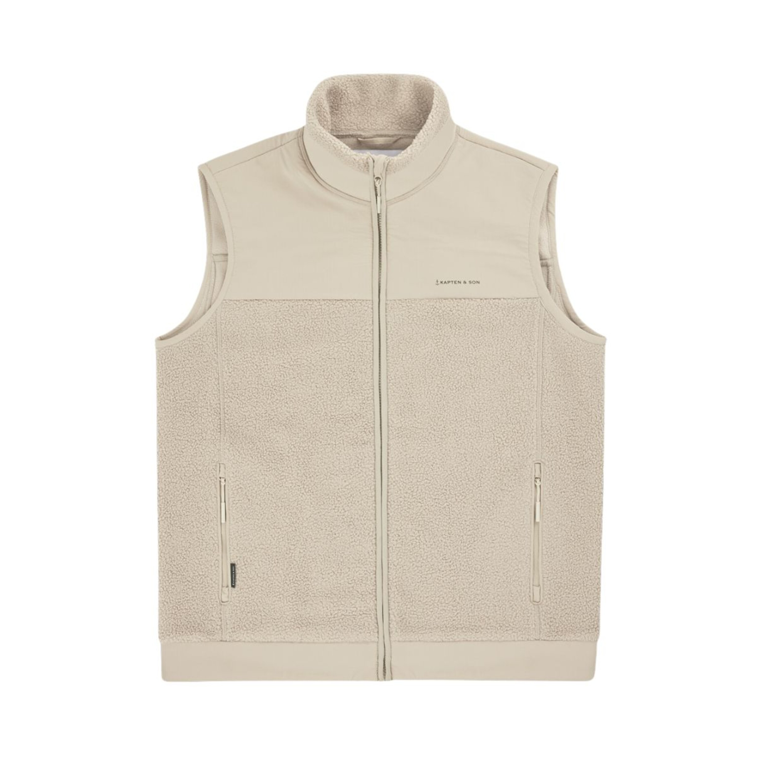 Geselecteerd, Teddy Fleece Vest, Teddy Fleece Vest Sandstone, Sandstone