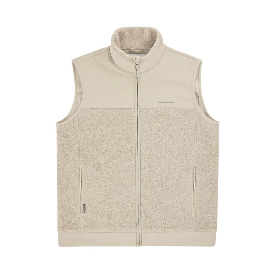 Teddy Fleece Vest, Teddy Fleece Vest Sandstone, Sandstone, Afbeelding 1 van 8