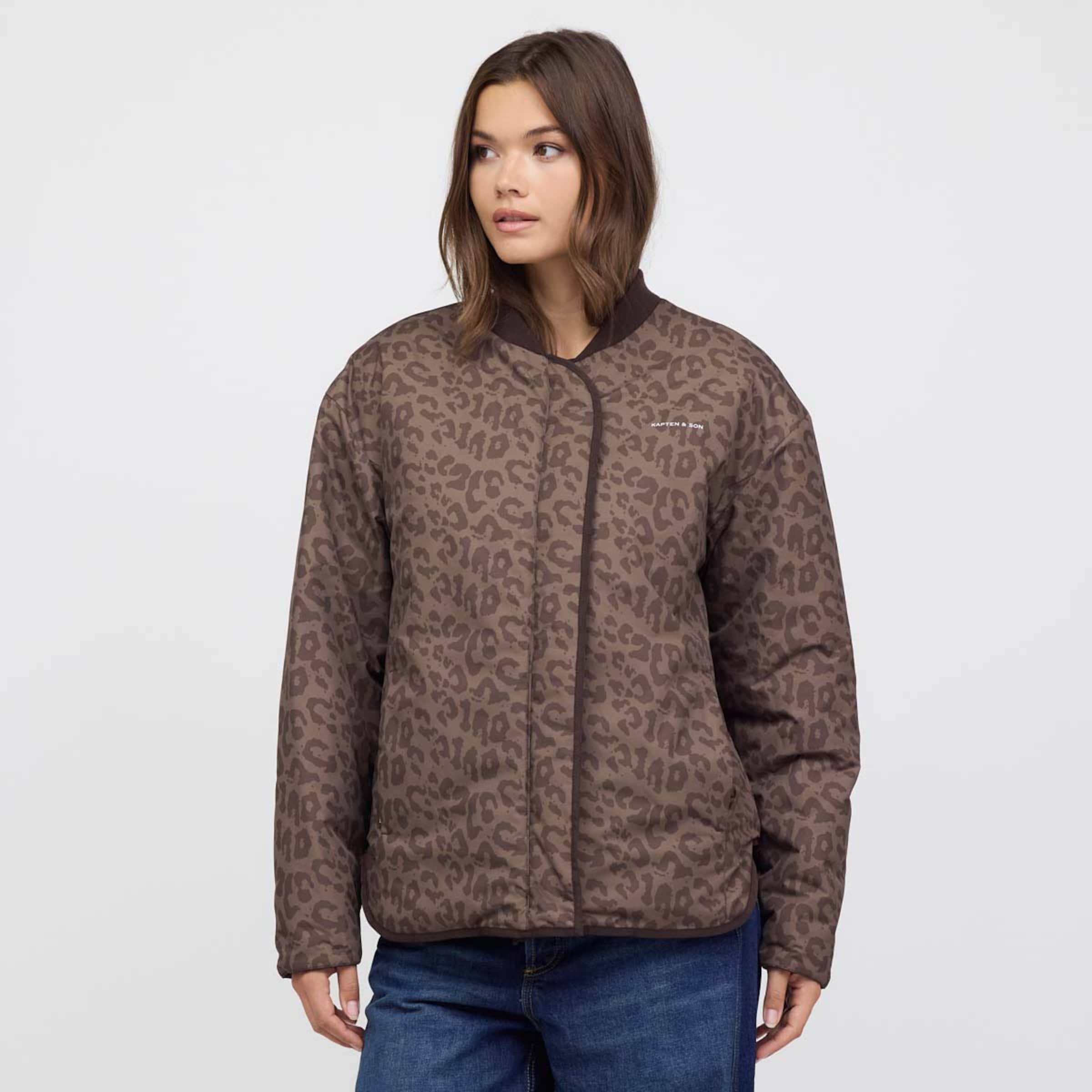 Reversible Bomber Puffer Jacket Chocolate Brown/Leo