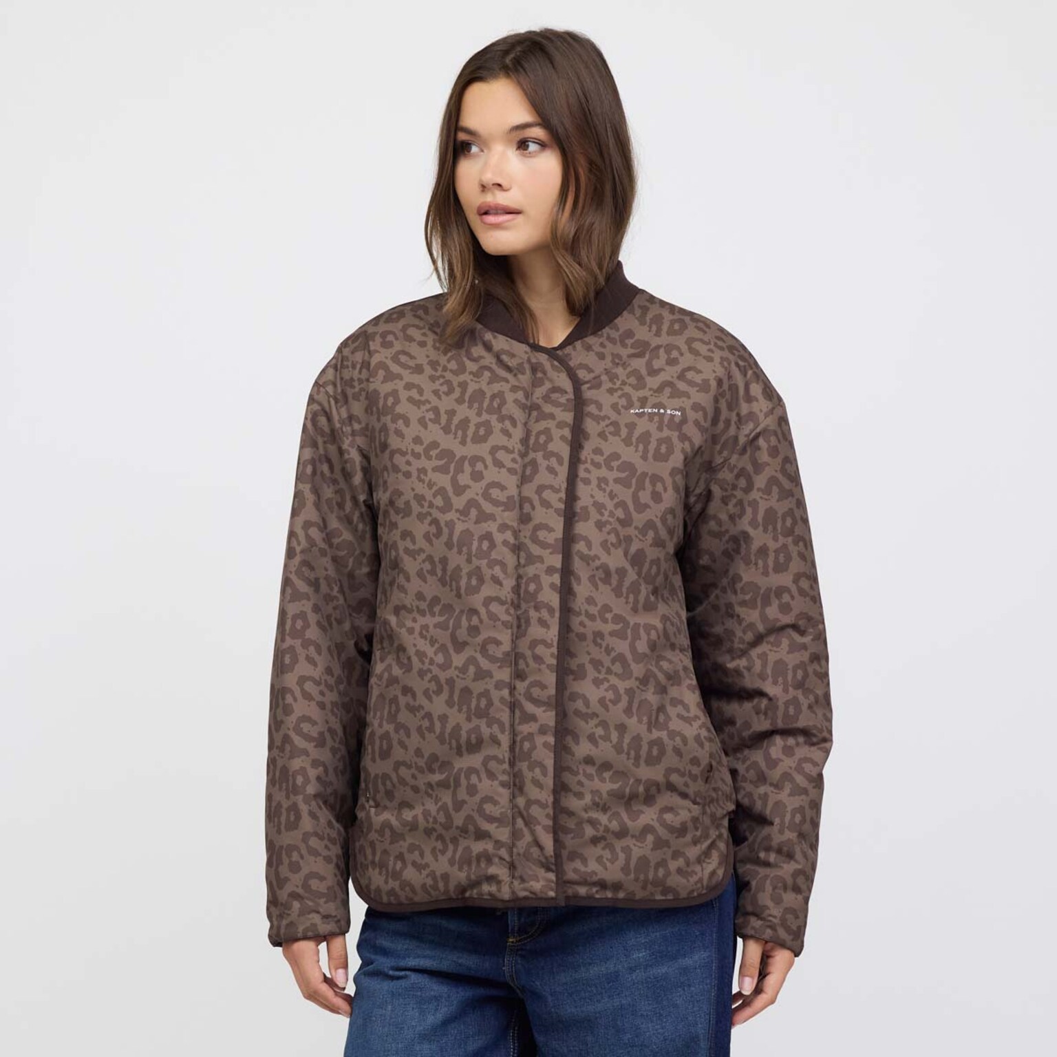 Reversible Bomber Puffer Jacket, Reversible Bomber Puffer Jacket Chocolate Brown/Leo Dunkelbraun, Bild 4 von 13