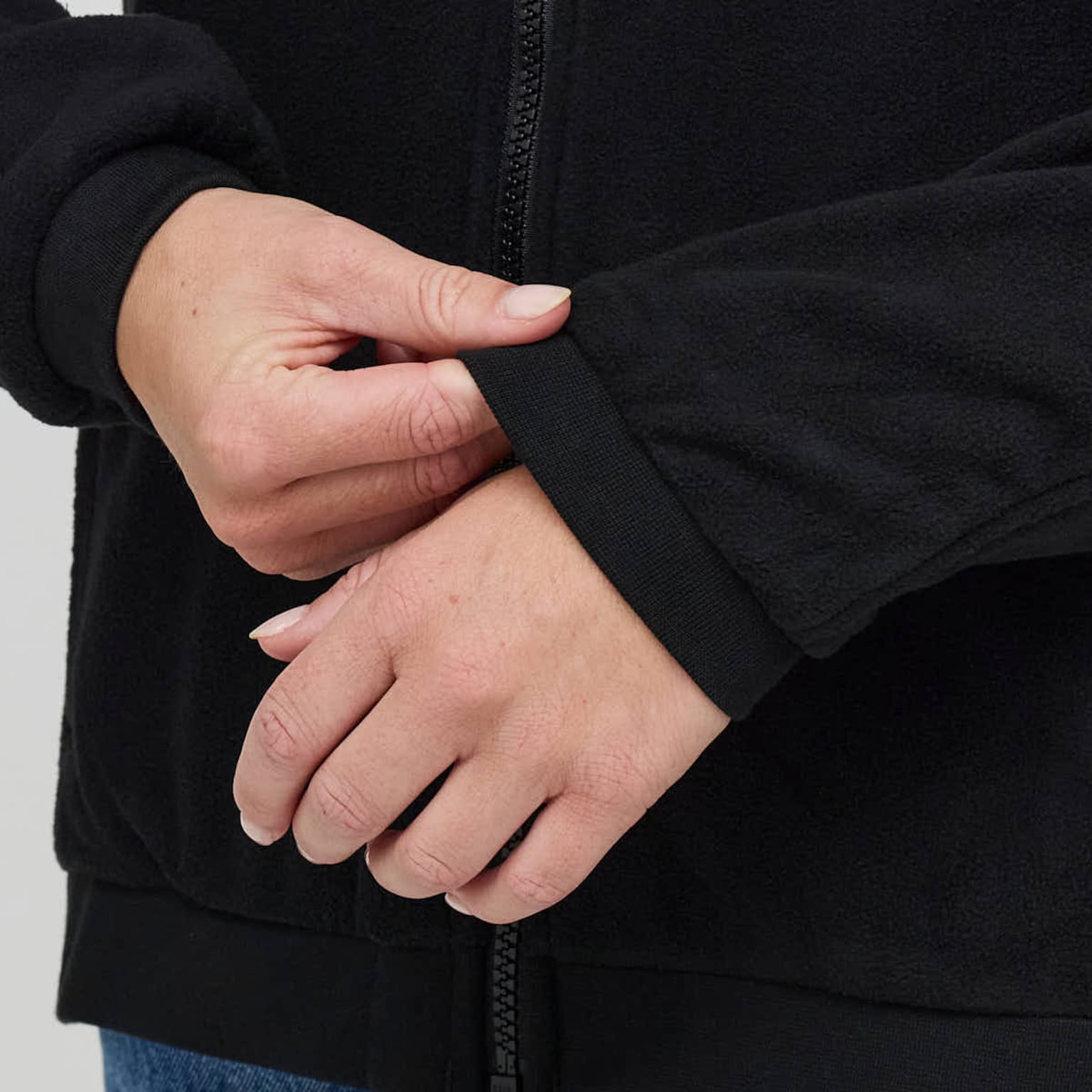 Light Fleece Jacket, Light Fleece Jacket All Black, Zwart, Afbeelding 7 van 9