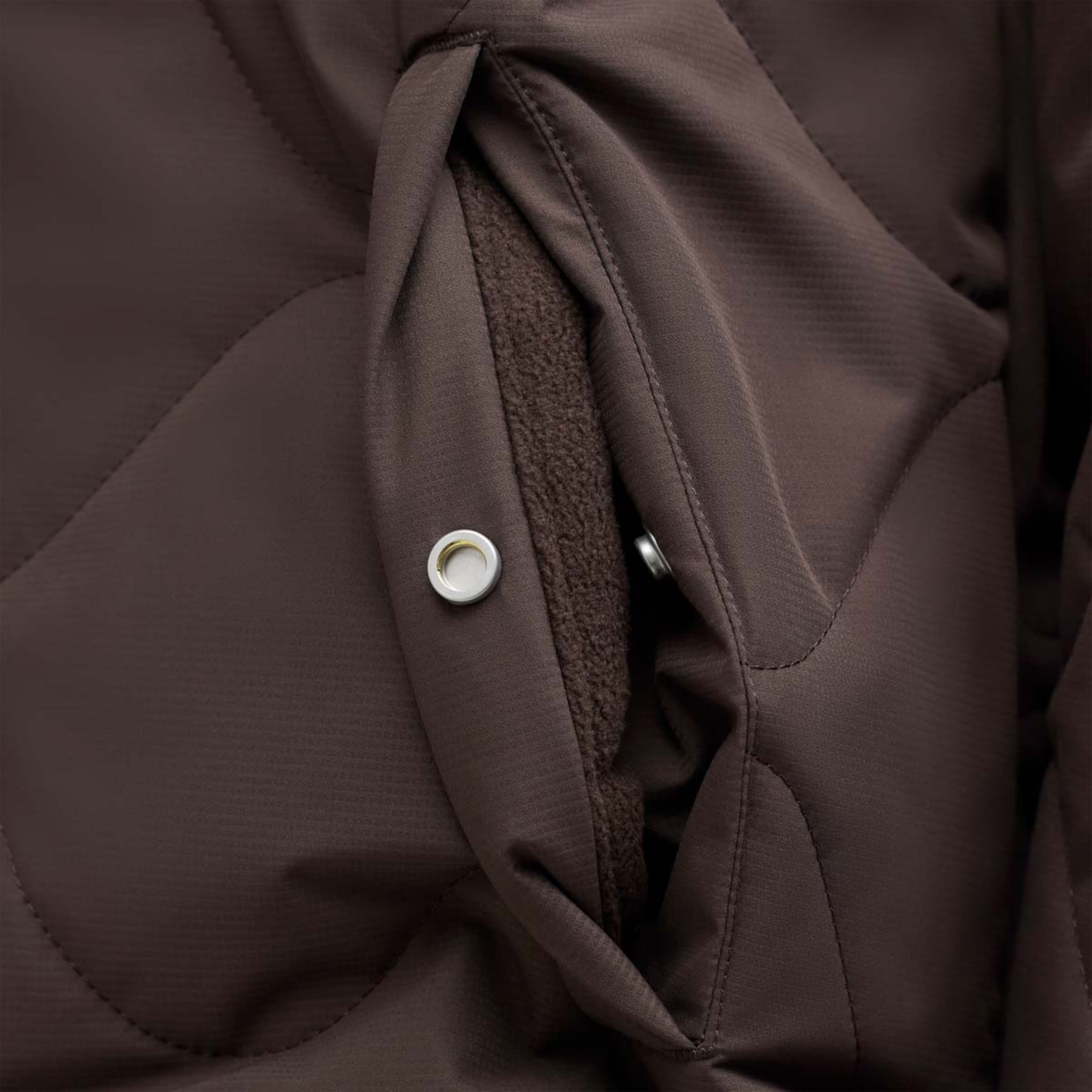 Reversible Bomber Puffer Jacket Chocolate Brown/Leo