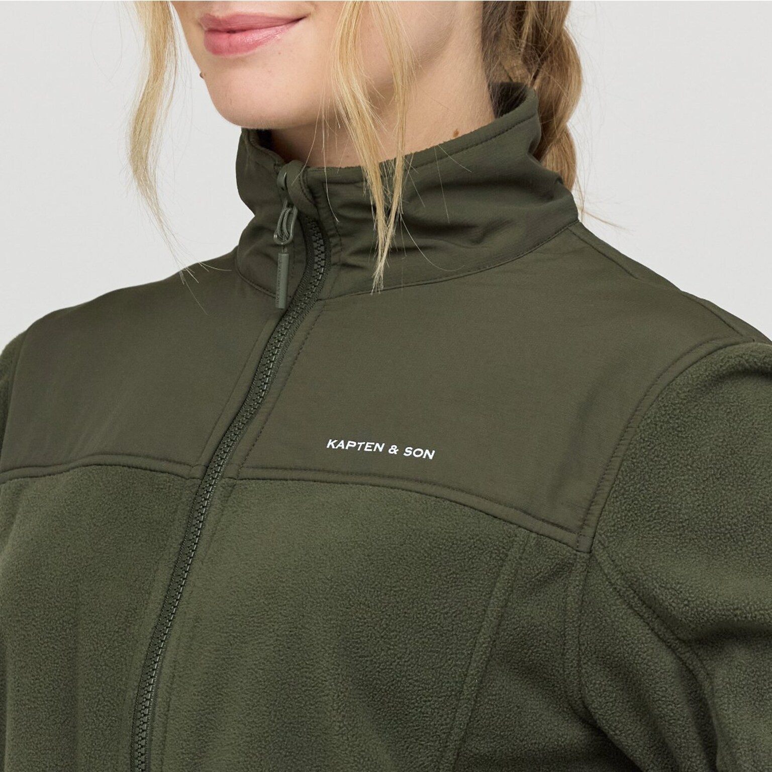 Light Fleece Jacket, Light Fleece Jacket Olive, Groen, Afbeelding 5 van 9