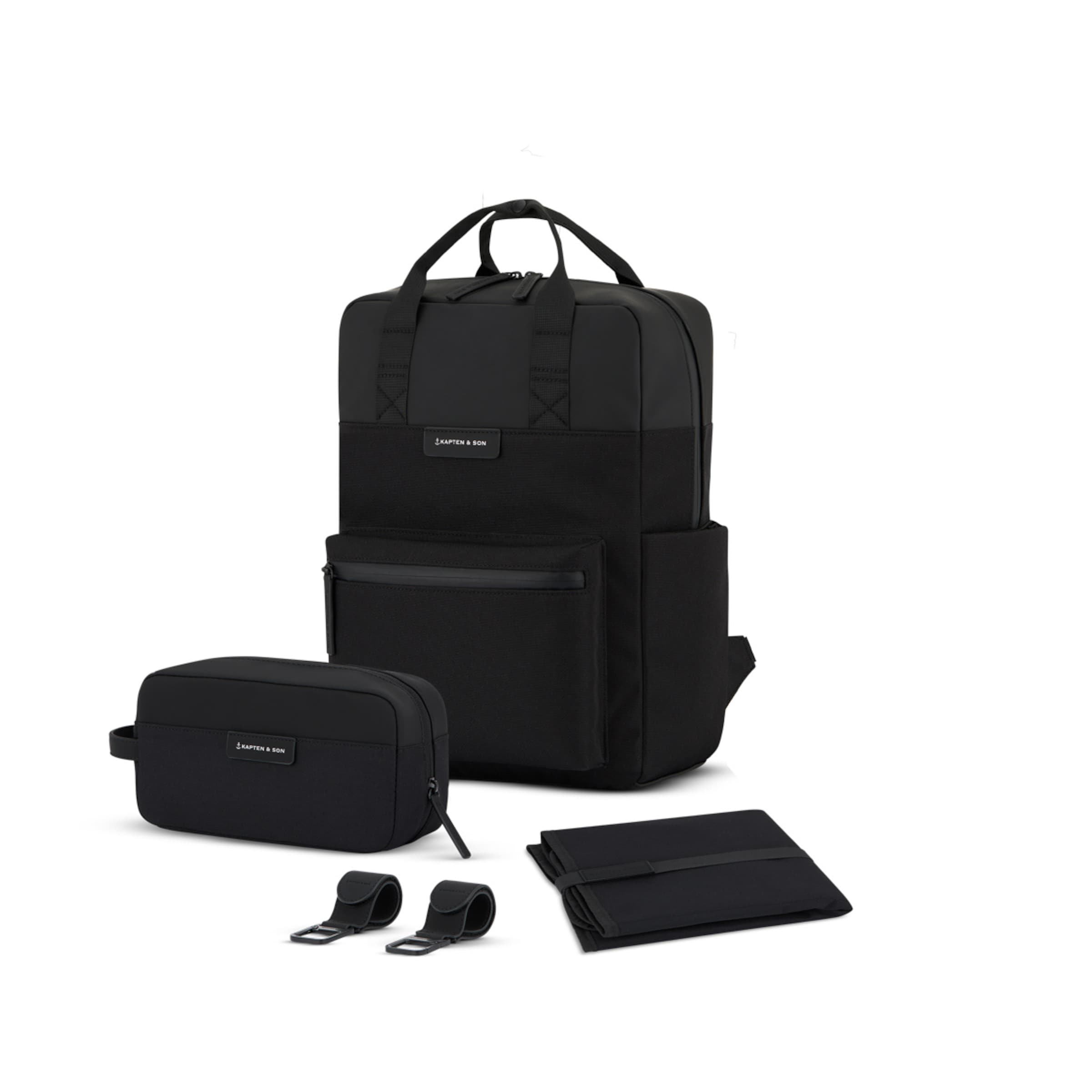 Bergen Pro Diaper Backpack Set All Black