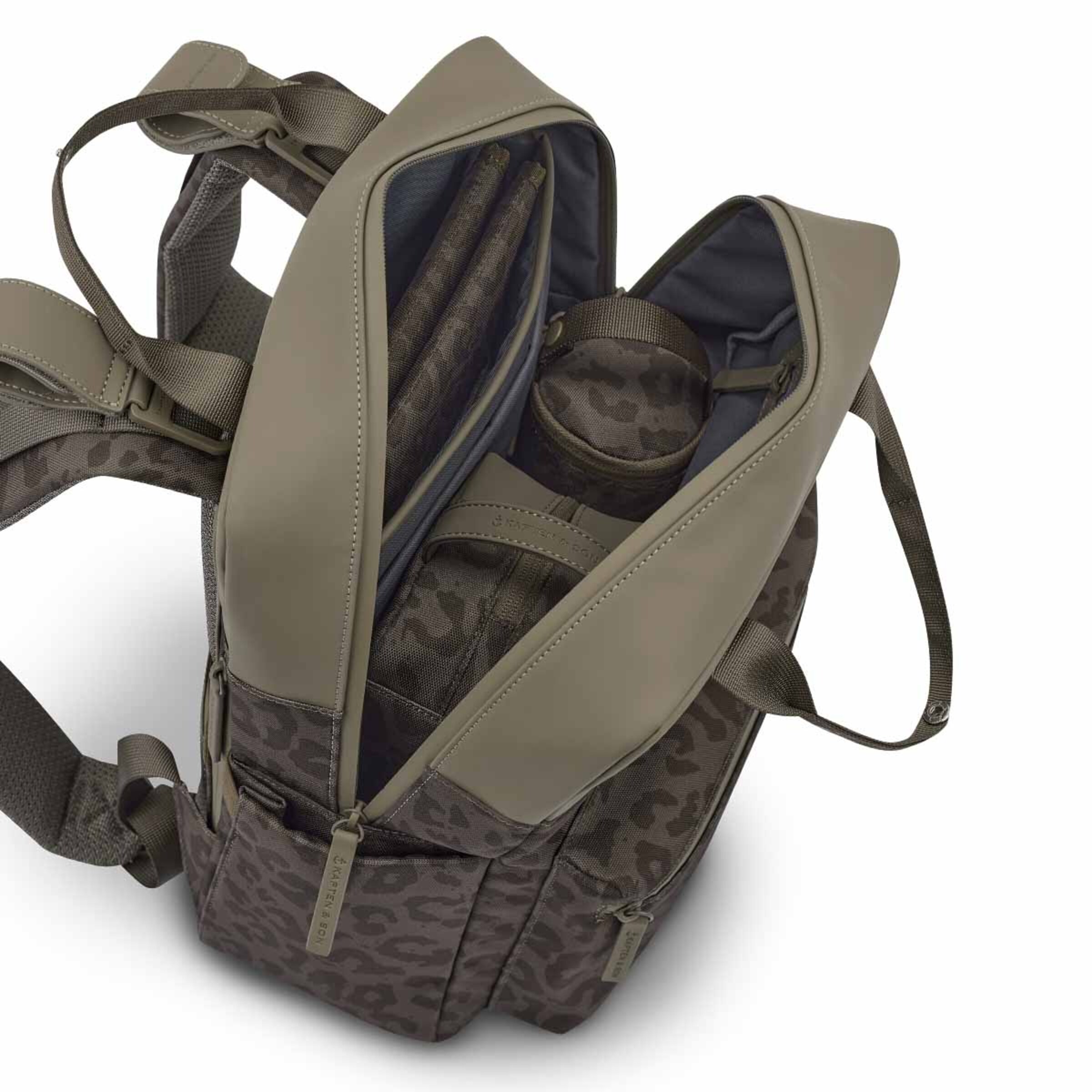 Bergen Pro Diaper Backpack Set Leo Dark Brown