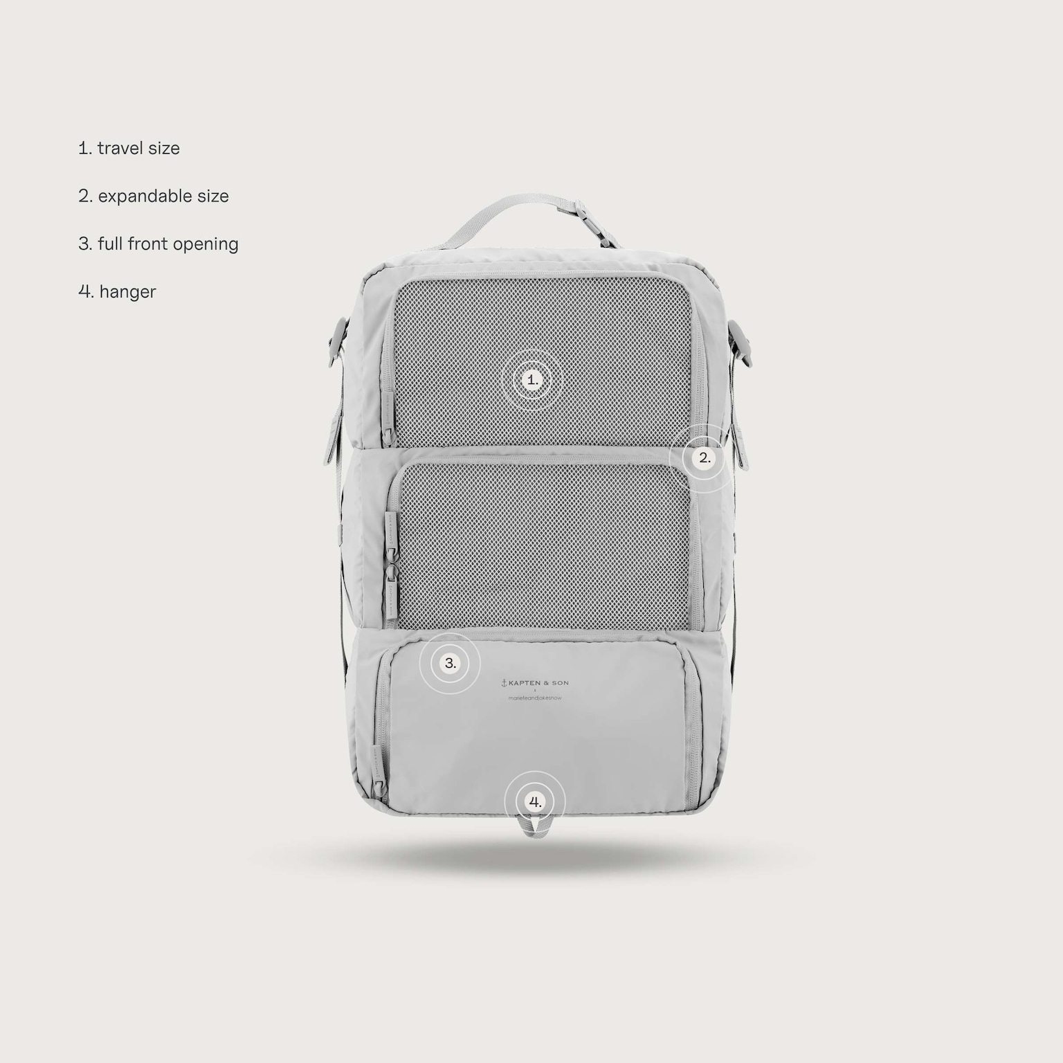 Bali Travelpack, Bali Travelpack by Mariefeandjakesnow, Grijs, Afbeelding 5 van 6