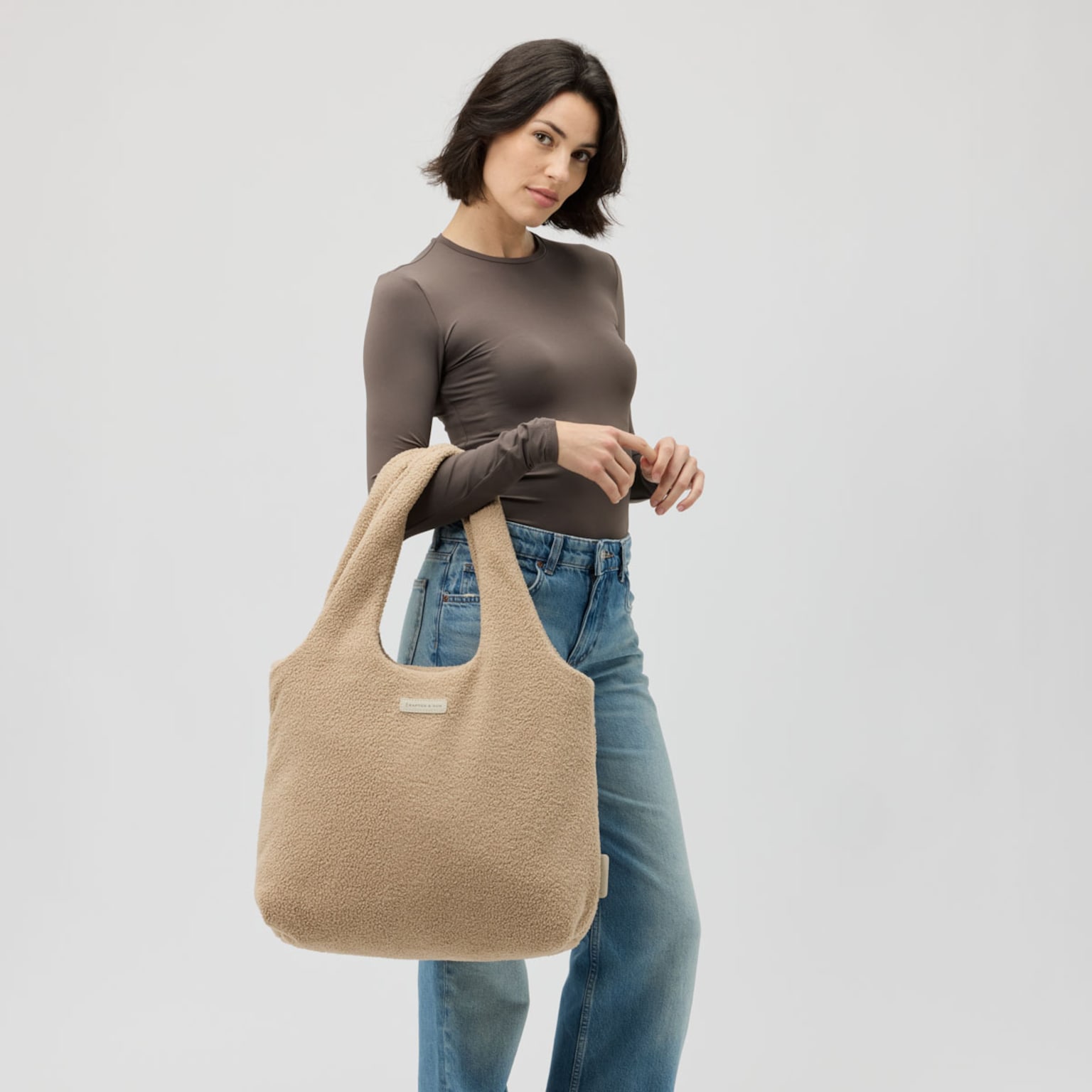 Skara Cloud Shopper, Skara Cloud Shopper Fleece Sandstone, Sandstone, Afbeelding 3 van 10