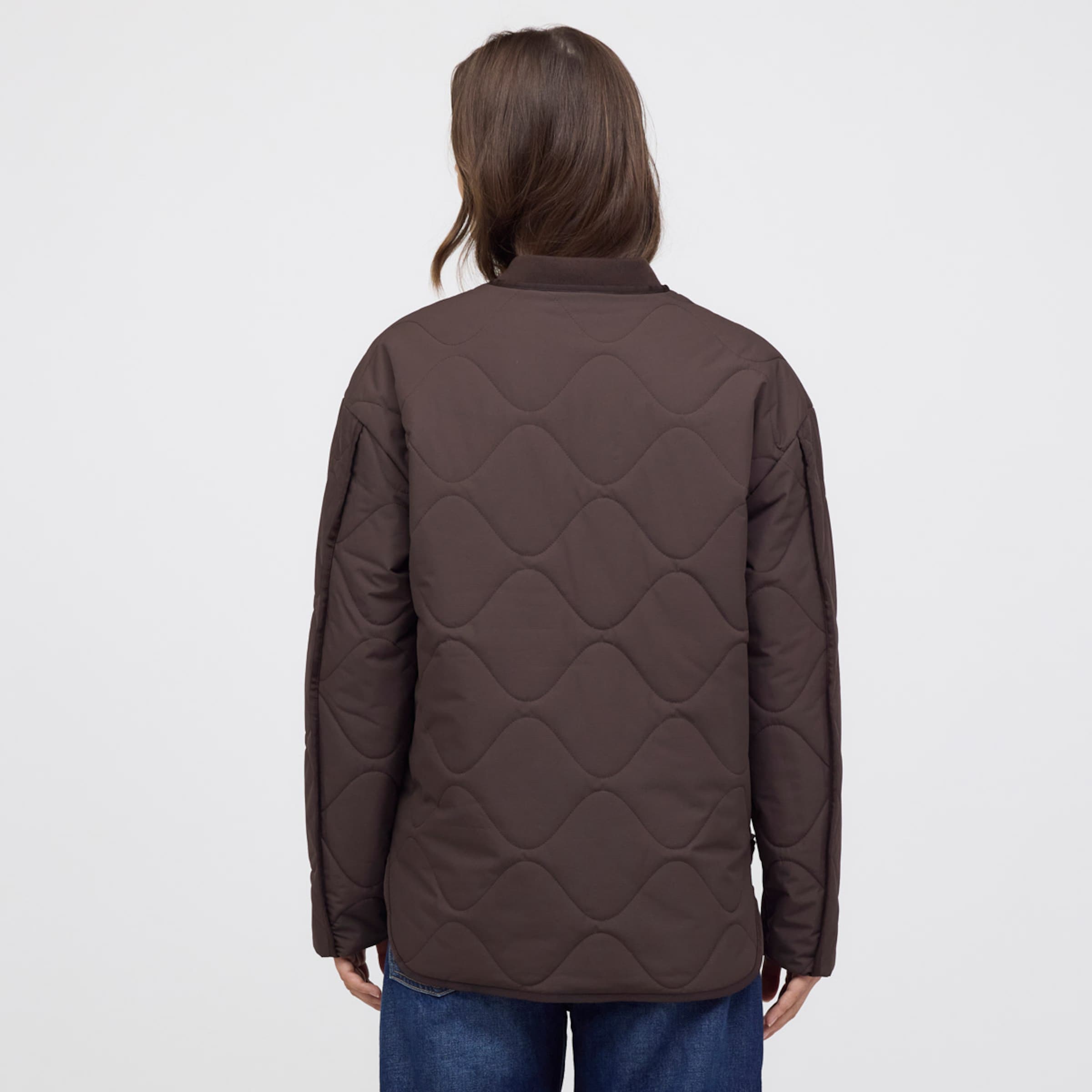Reversible Bomber Puffer Jacket Chocolate Brown/Leo
