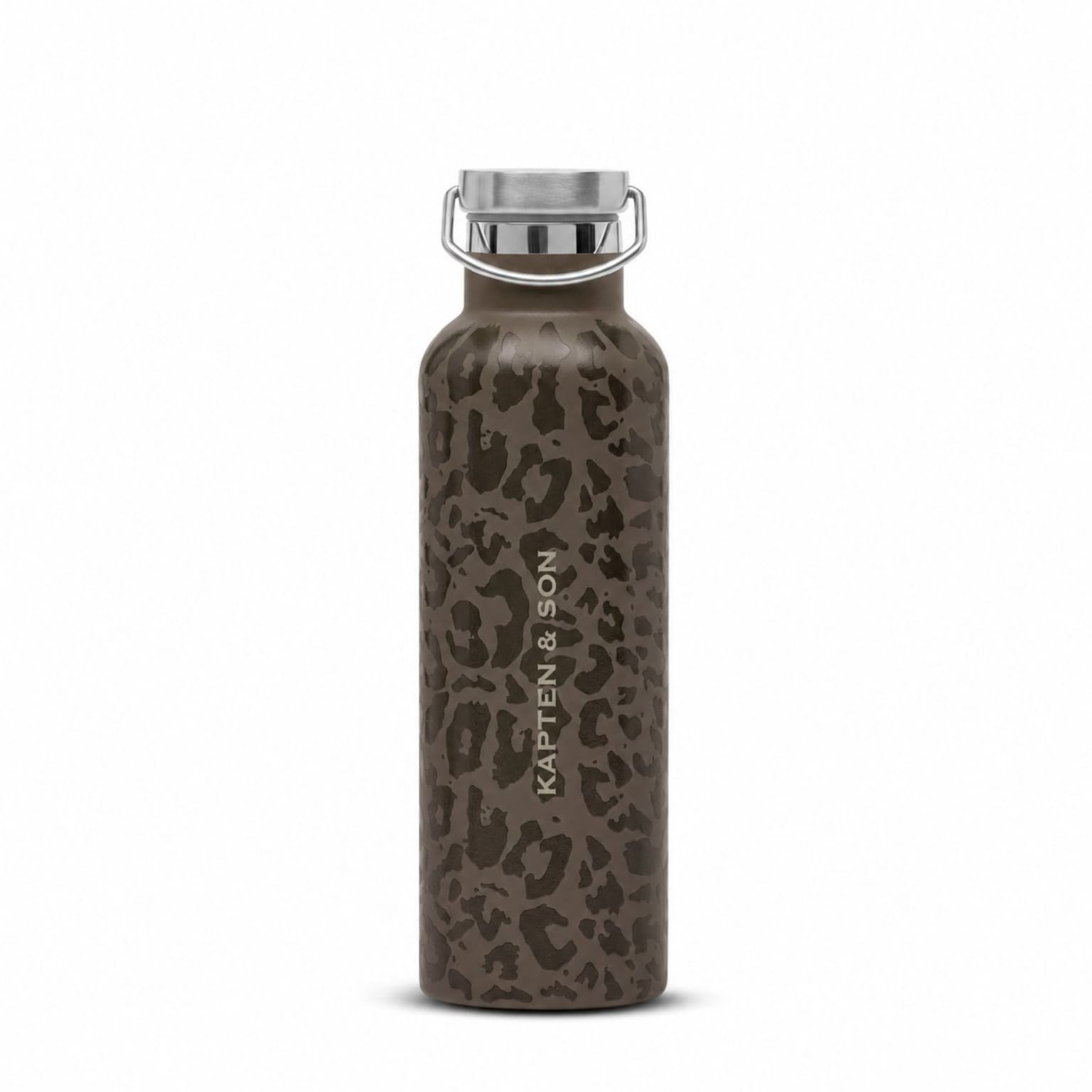 Water Bottle, Water Bottle Leo Dark Brown, Brown, Image 1 of 3