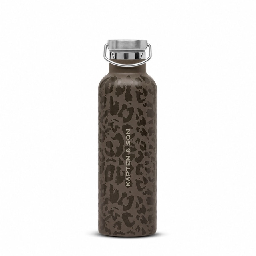 Water Bottle, Water Bottle Leo Dark Brown, Brown, Image 1 of 3