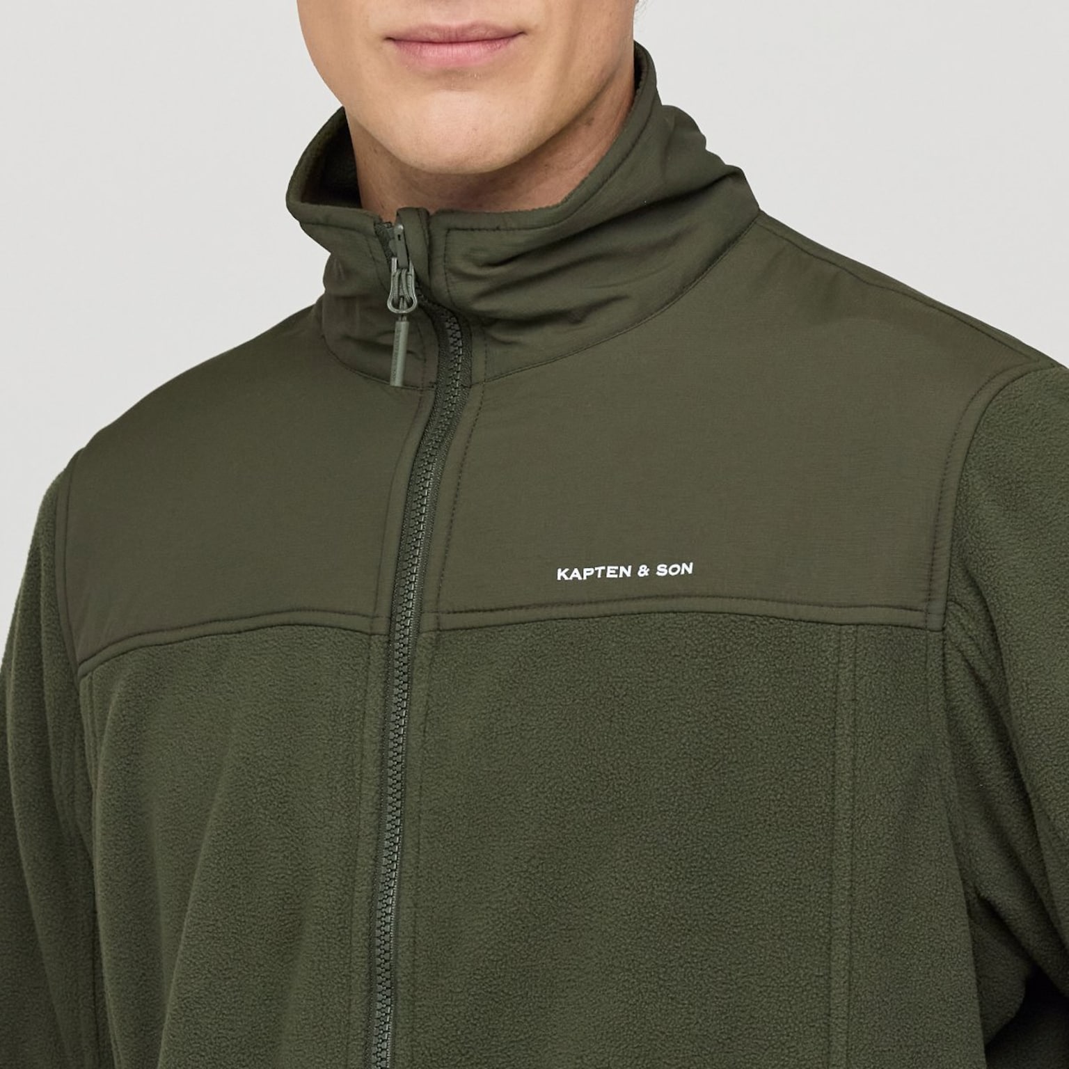 Light Fleece Jacket, Light Fleece Jacket Olive, Groen, Afbeelding 5 van 9