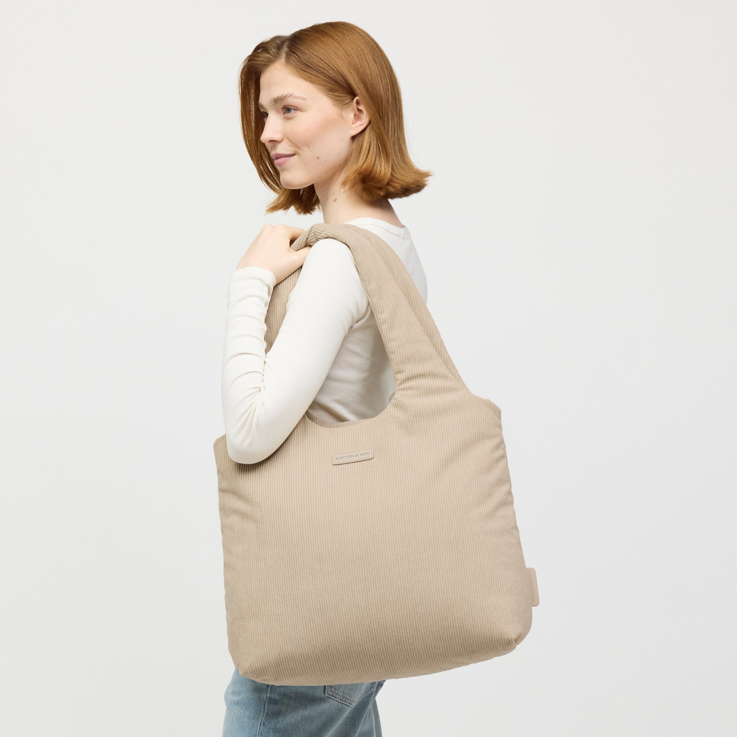Skara Cloud Shopper Cord Dusty Sand