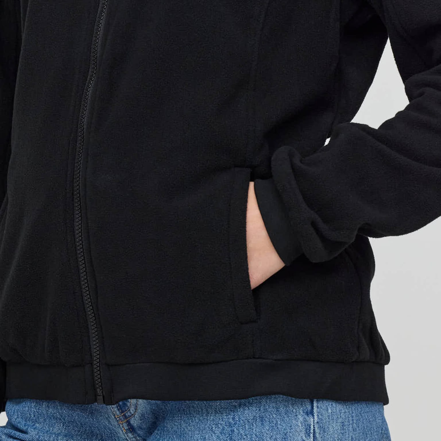 Light Fleece Jacket, Light Fleece Jacket All Black, Zwart, Afbeelding 6 van 9