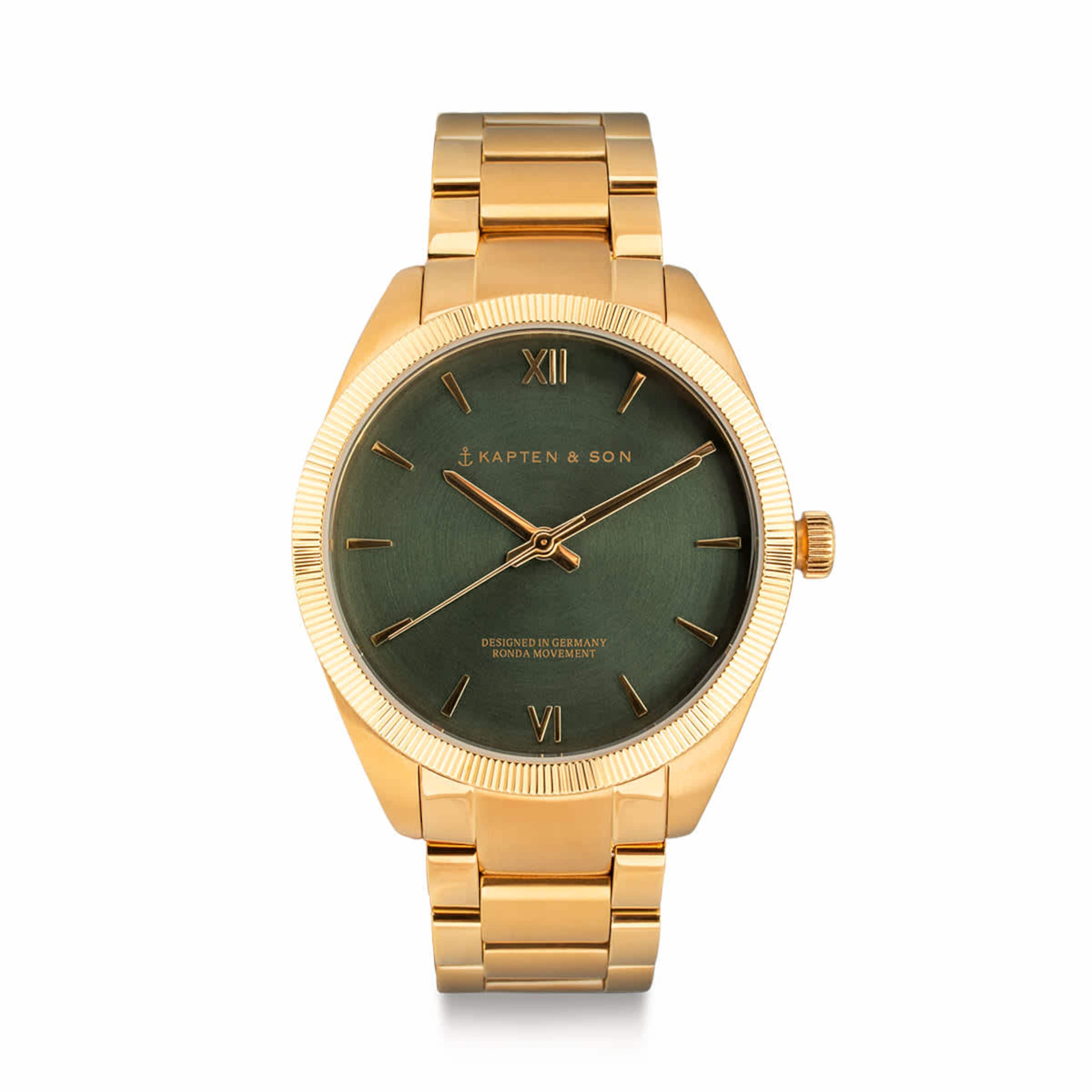 Crush Gold Green Steel Montres Bijoux Kapten Son