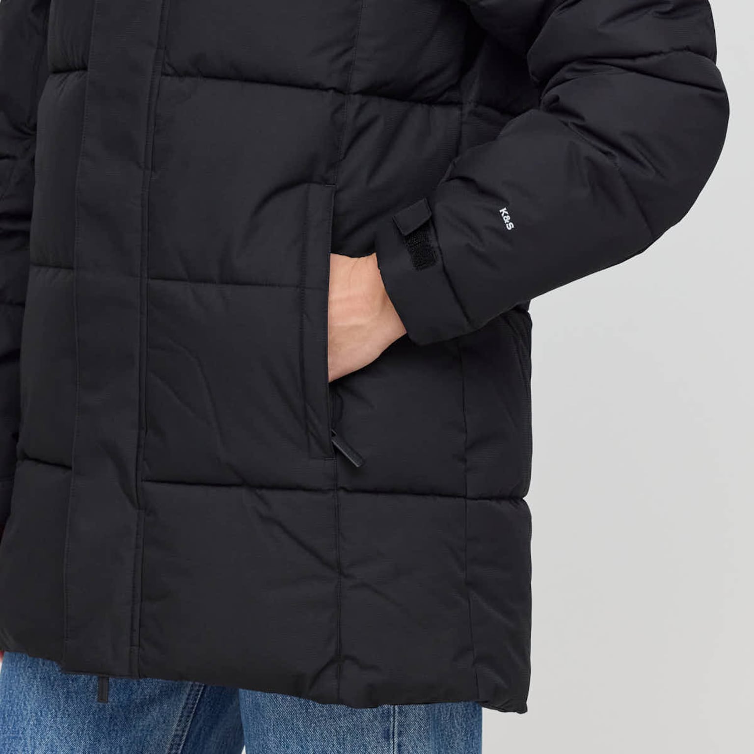 Winter Puffer Jacket, Winter Puffer Jacket All Black, Zwart, Afbeelding 9 van 12