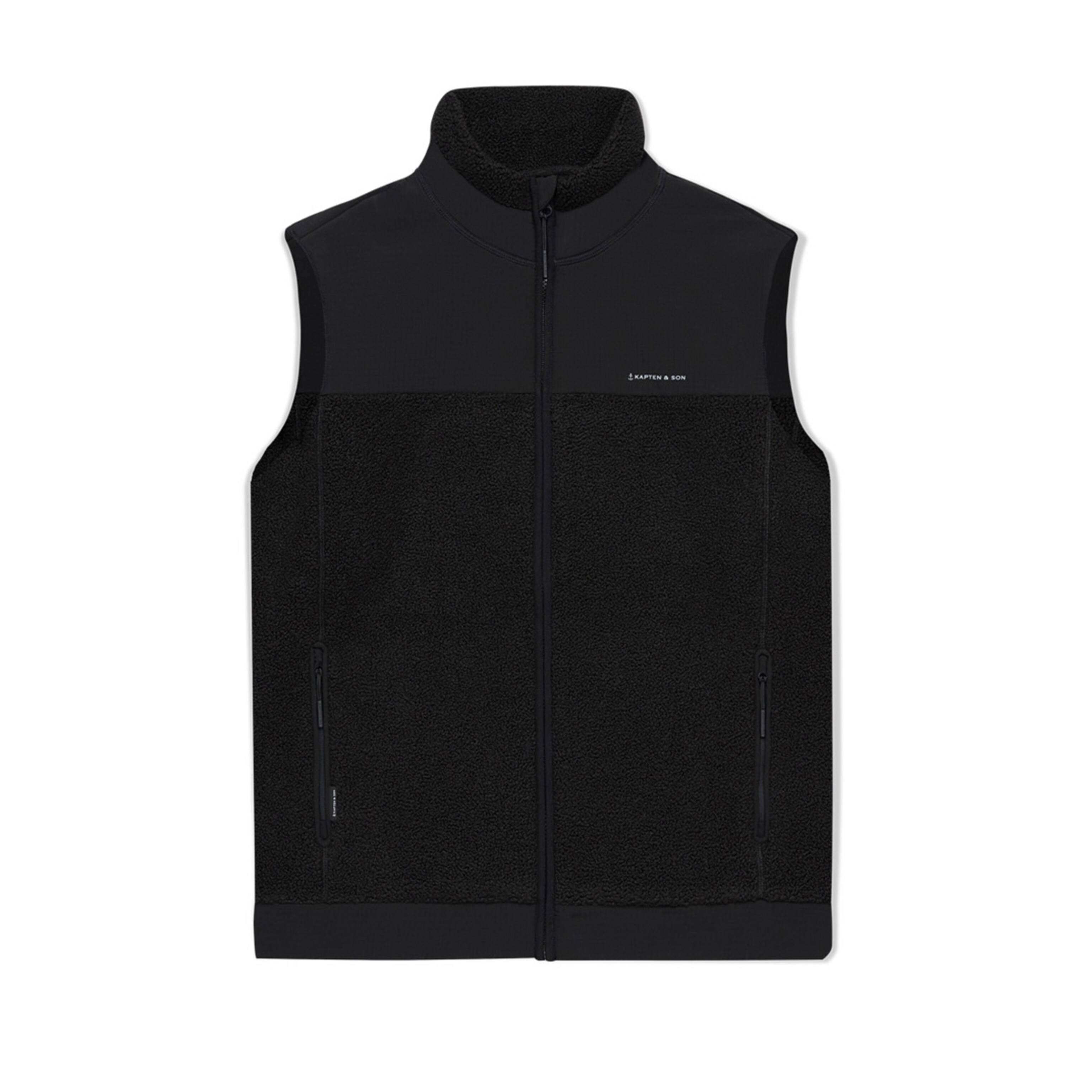 Niet geselecteerd, Teddy Fleece Vest, Teddy Fleece Vest All Black, Zwart