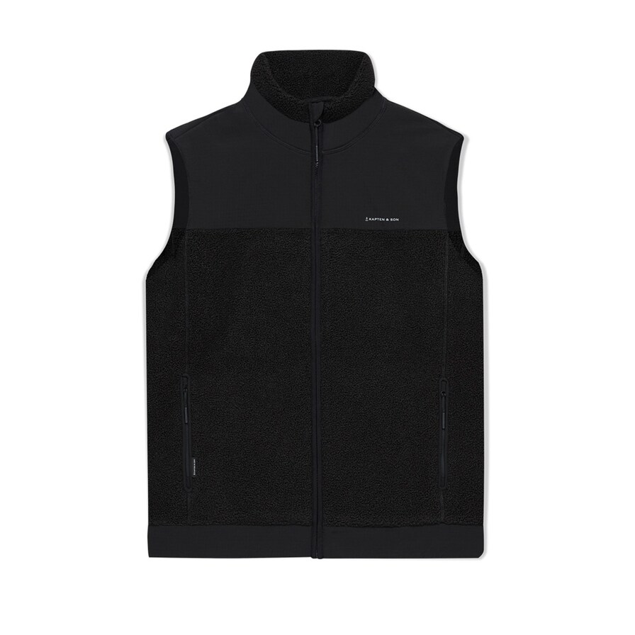 Teddy Fleece Vest, Teddy Fleece Vest All Black, Zwart, Afbeelding 1 van 8