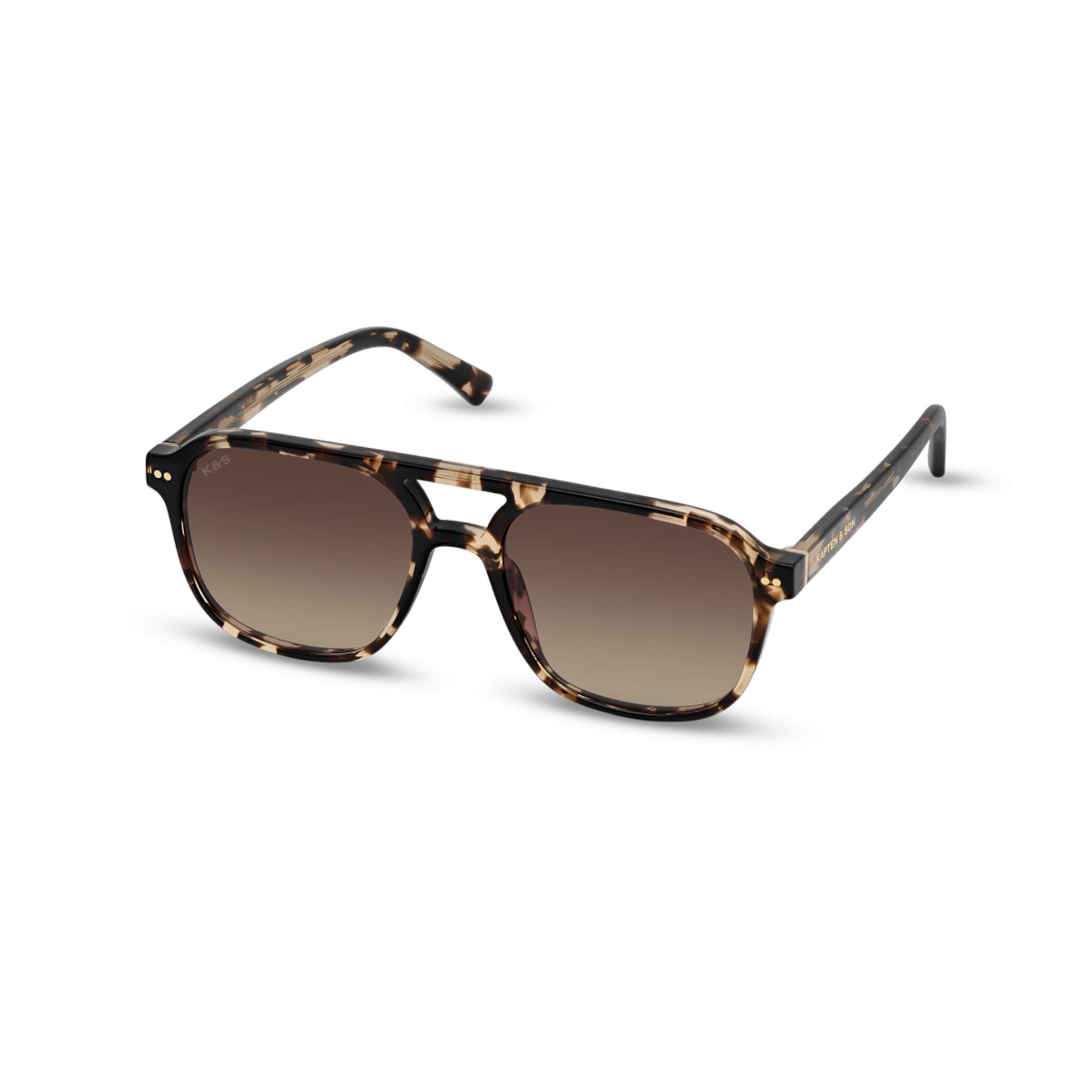 Zurich Oversize Small Crystal Tortoise Brown