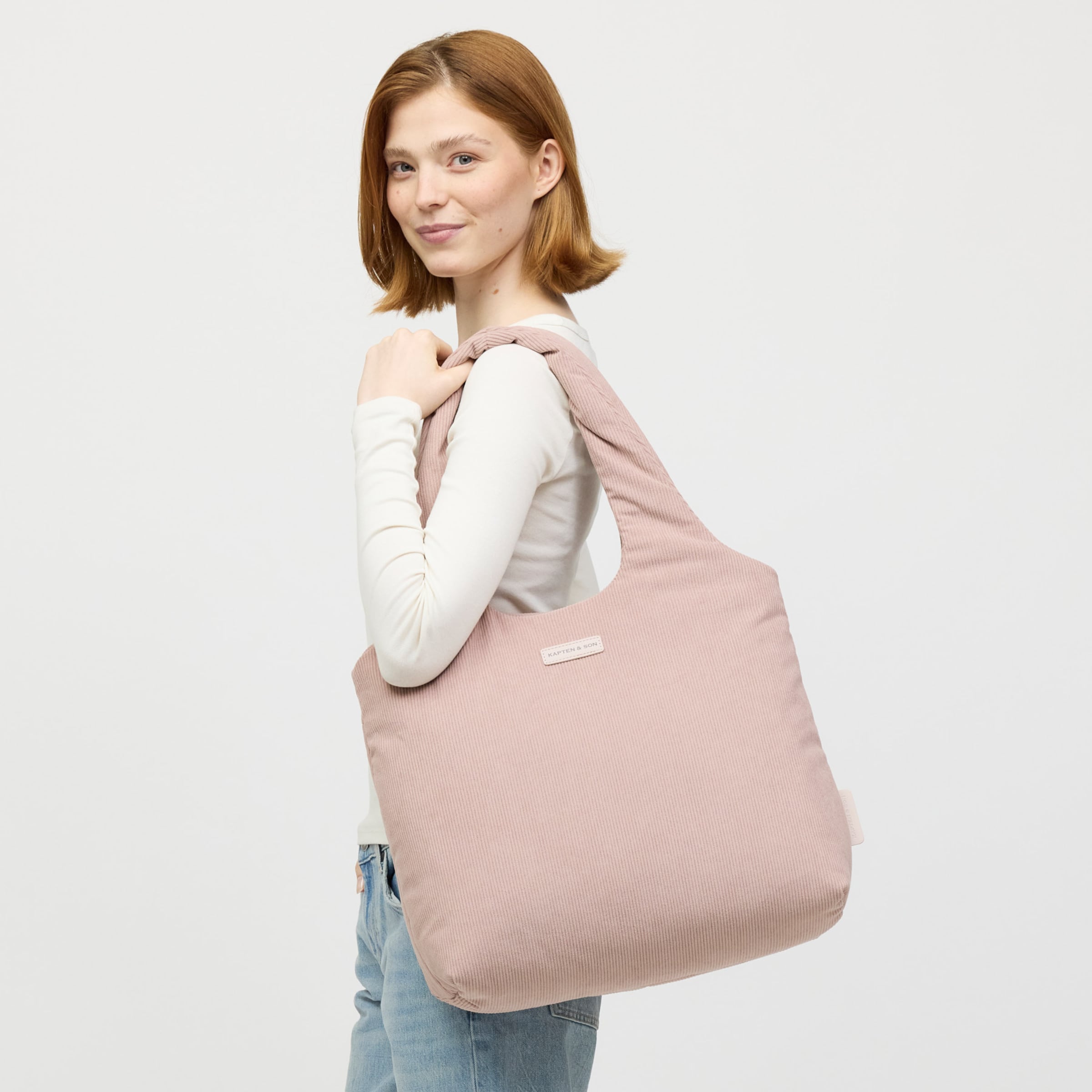 Skara Cloud Shopper Cord Rose Clay