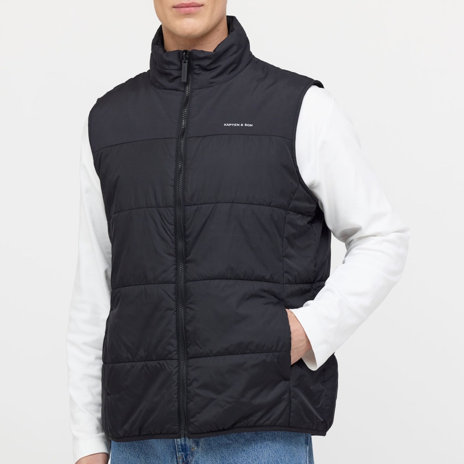 Light Puffer Vest, Light Puffer Vest All Black, Zwart, Afbeelding 5 van 7
