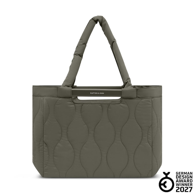 Vaasa Shopping Basket, Vaasa Shopping Basket Quilted Khaki, Khaki