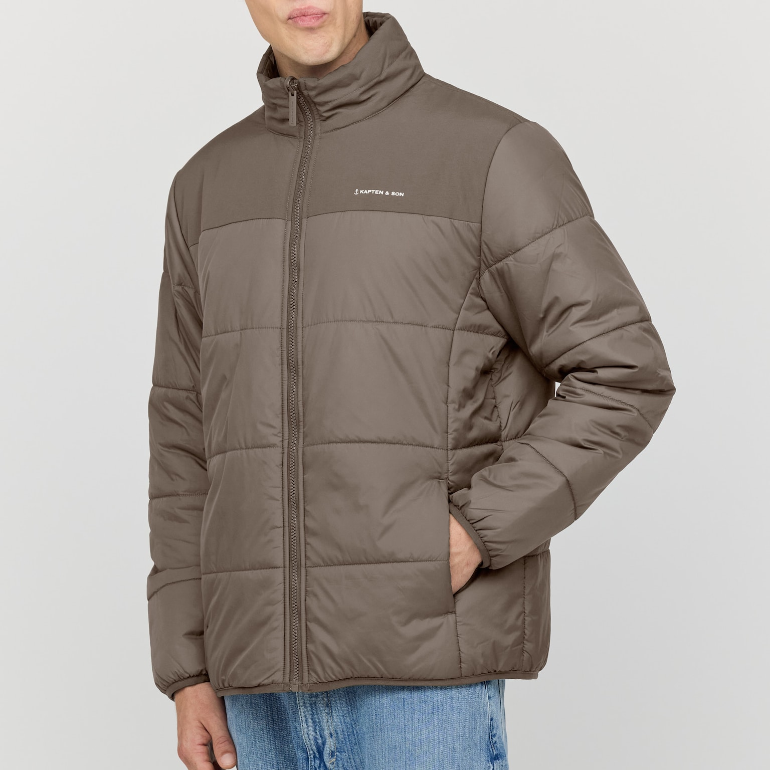 Puffer Jacket, Puffer Jacket Taupe, Taupe, Afbeelding 5 van 7
