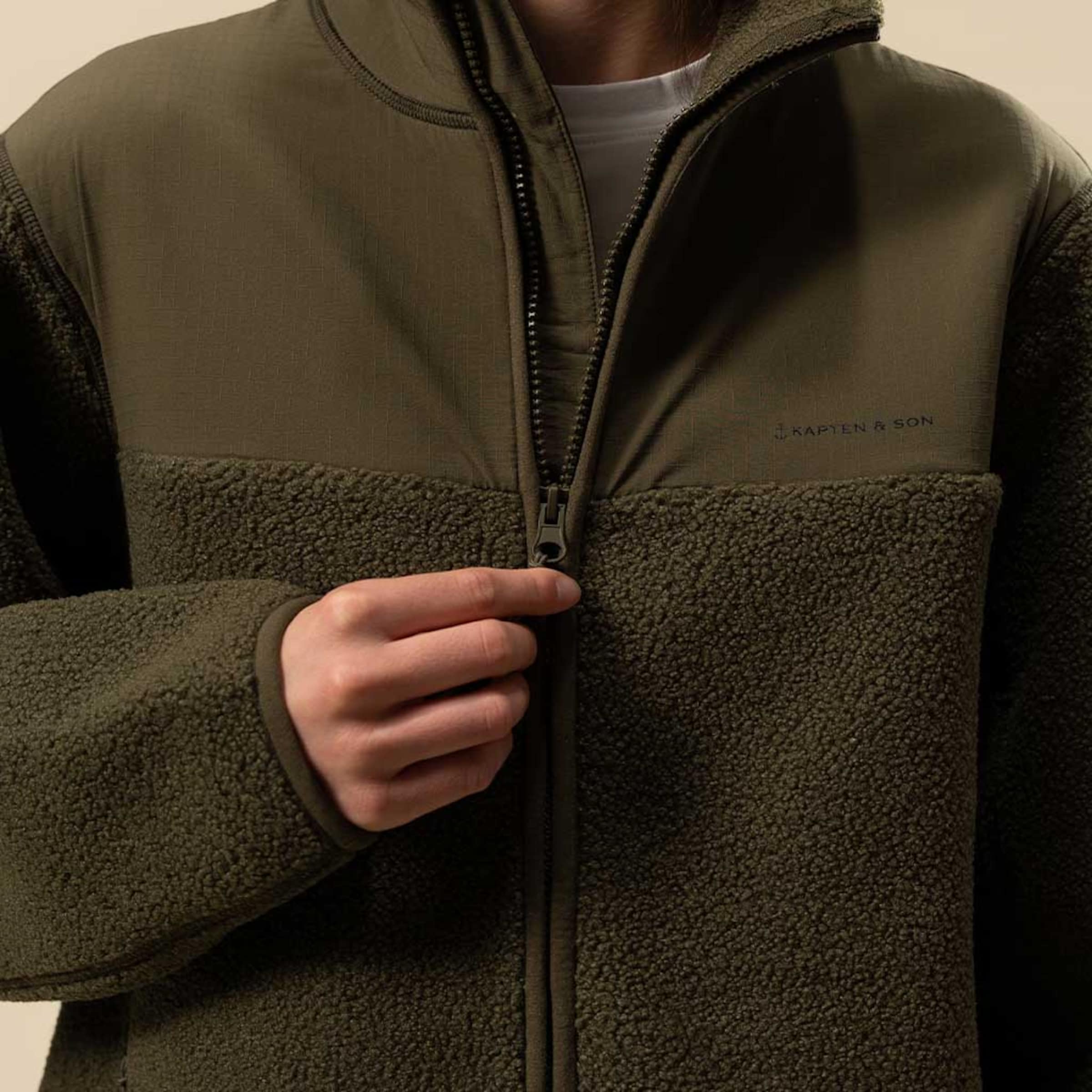 Teddy Fleece Jacket Forest Green