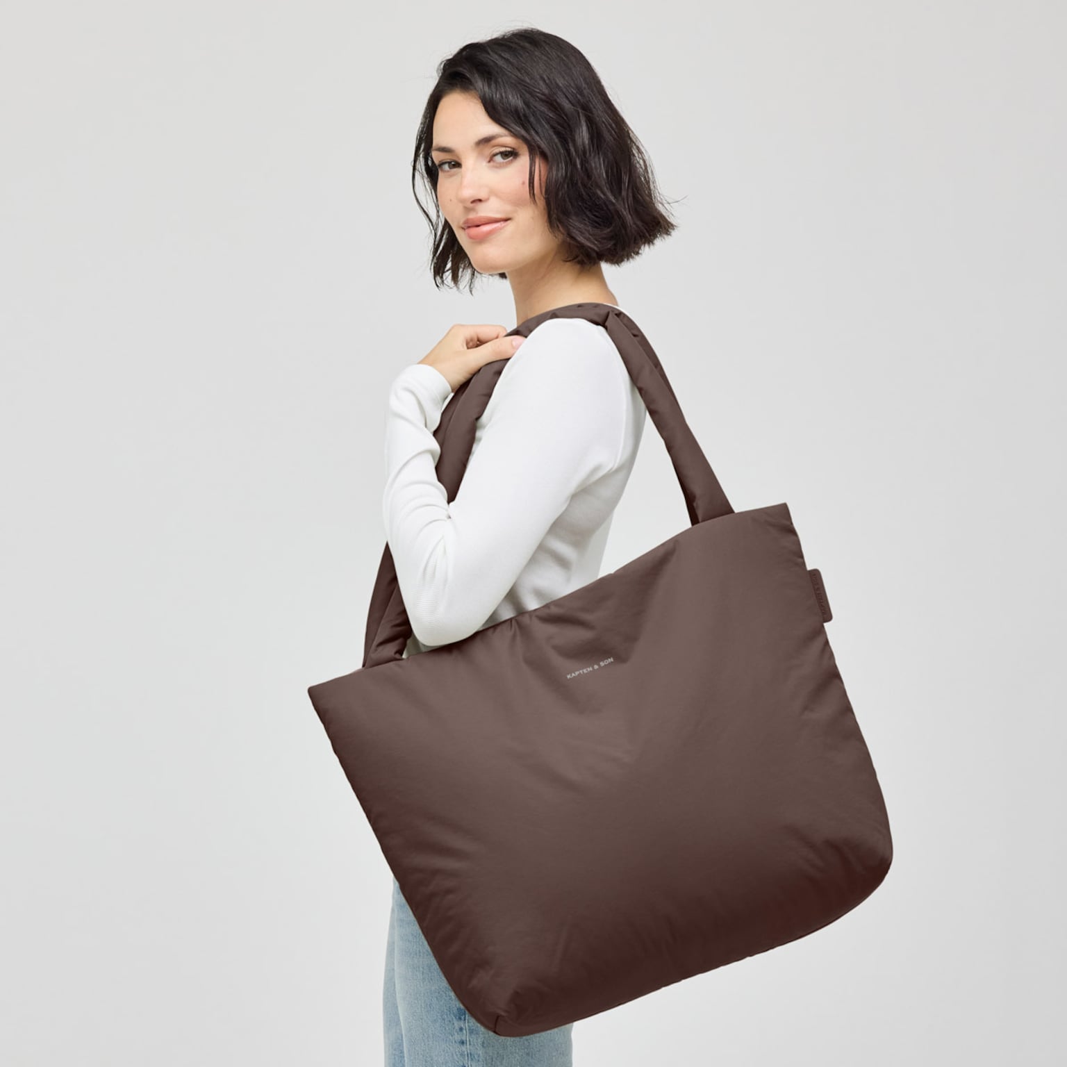 Norva 2in1 Shopper, Norva 2in1 Shopper Chocolate Brown/Striped, Arancione, Immagine 2 di 9