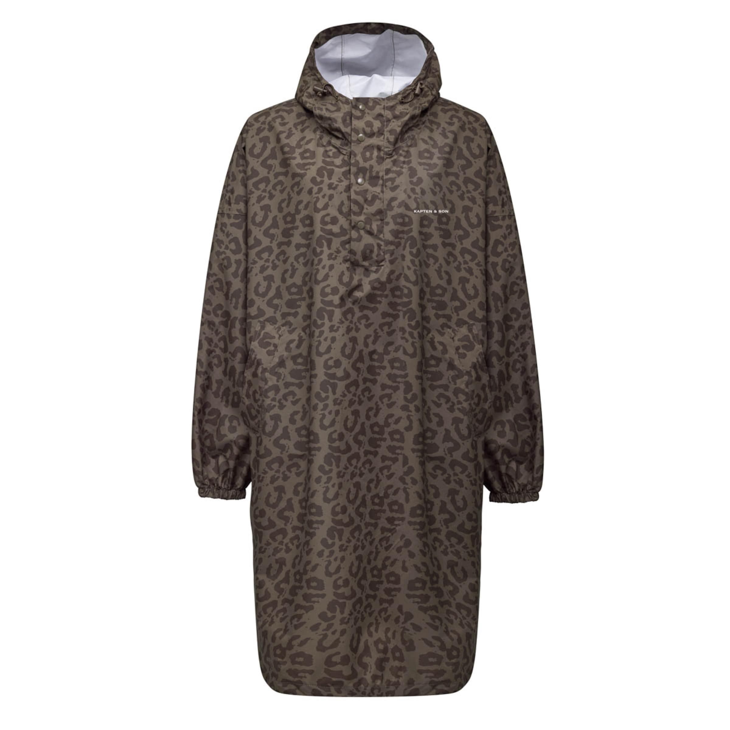 Rain Poncho Leo Dark Brown