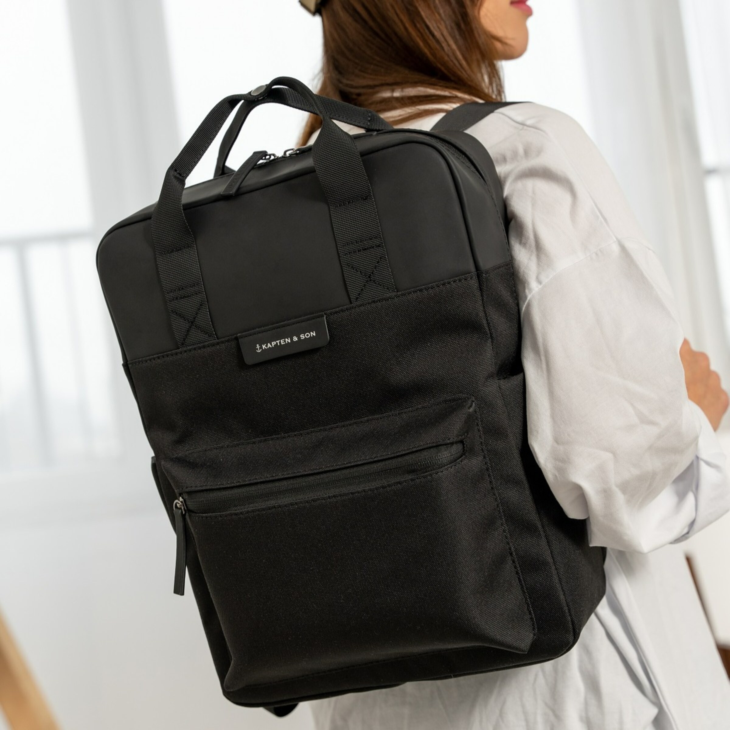 Bergen All Black Backpacks Kapten & Son