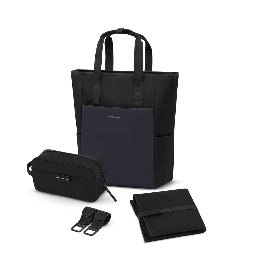 Lindby Pro Diaper, Lindby Pro Diaper Backpack Set All Black Schwarz, Bild 1 von 15