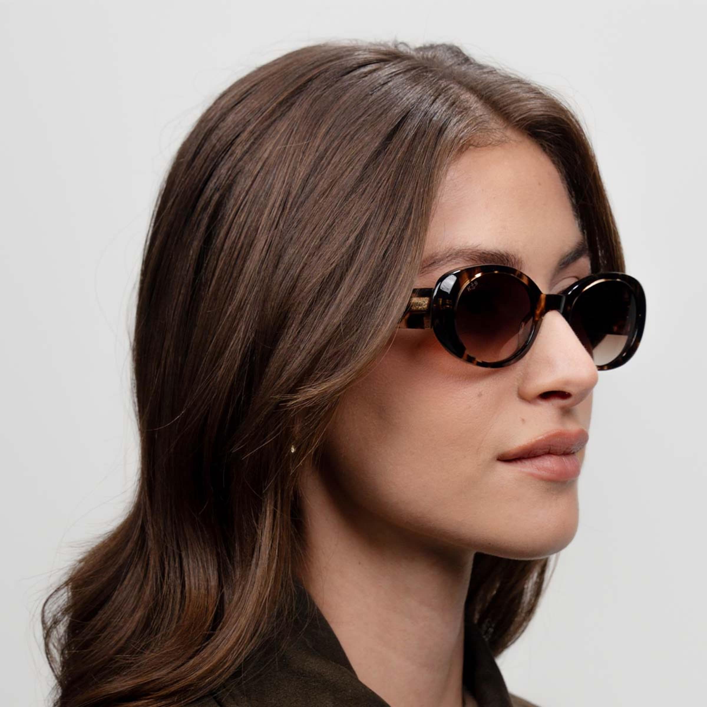 Milan Crystal Tortoise Brown