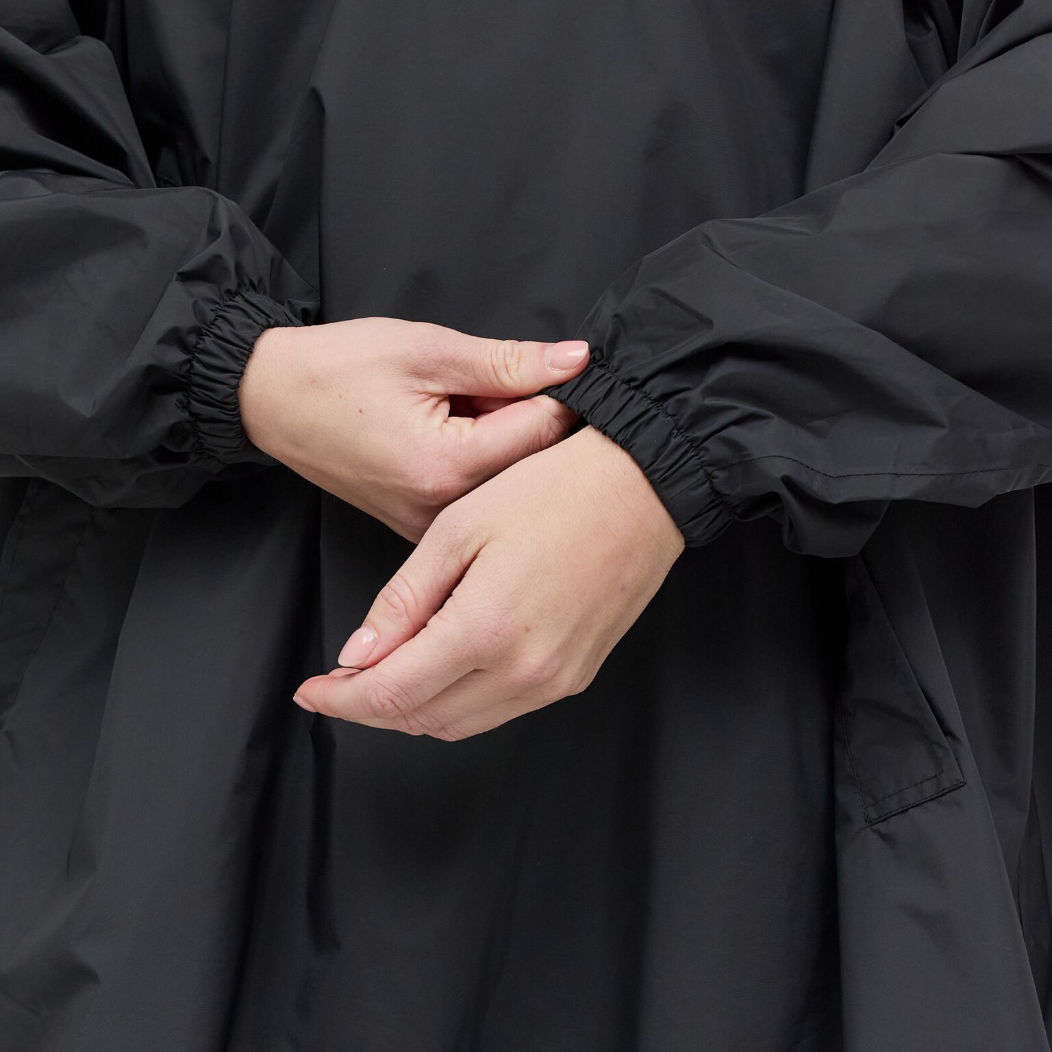 Rain Poncho, Rain Poncho All Black Schwarz, Bild 5 von 8
